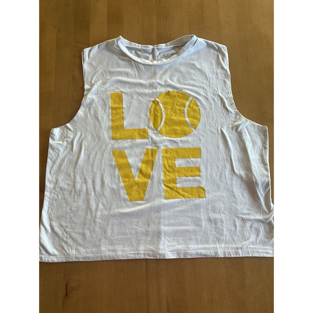 Lovers of hYOUmanity by Good hYOUman Tennis Sleeveless Crop Top Sz XL Sport